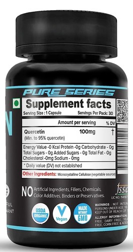 Nutrija Quercetin Capsules 100mg Pack Of 60 Capsules - Picture 2 of 8