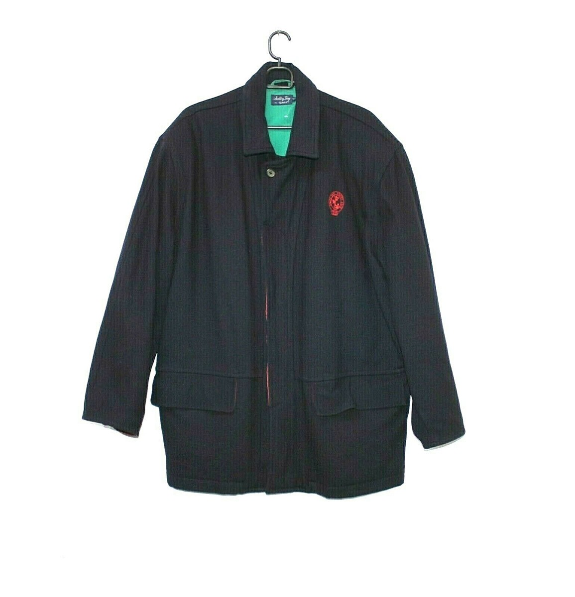 Vintage GANT USA Salty Dog Yatch Jacket coat Peacoat WOOL Dark Navy Mens  Size M