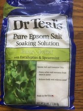 Dr Teal's Epsom Salt Soaking Solution Relax  Relief Eucalyptus Spearmint 3lb