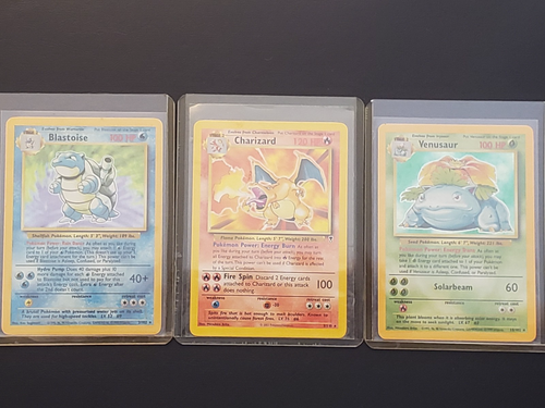 Pokemon Blastoise Charizard Venusaur Holographic Cards