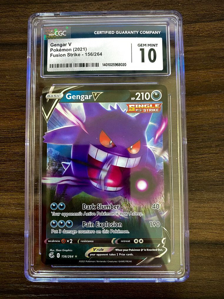 👿 Pokemon Card - Gengar V - Fusion Strike - CGC GRADE 10 👿 Pokemon Card - Gengar V - Fusion Strike - CGC GRADE 10