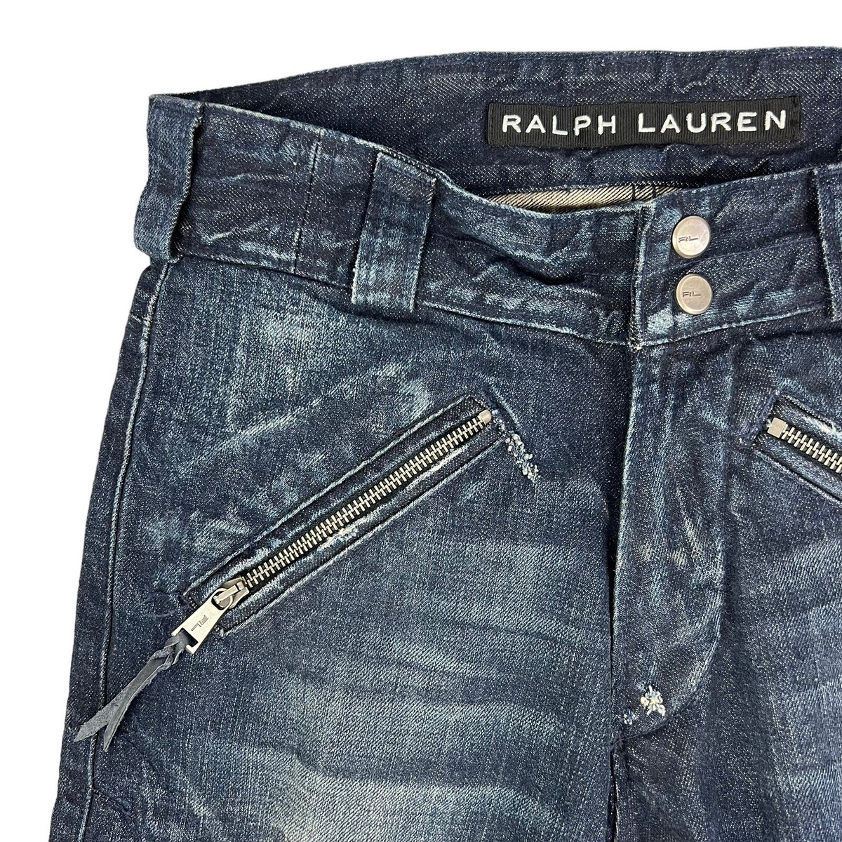 Ralph Lauren Black Label Jeans Polo RRL Biker Moto Blue Ralph Lauren Black Label Jeans Polo RRL Biker Moto Blue