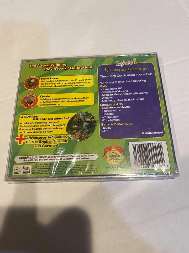 Galswin 1st Grade Curriculum Ages 6-7 PC Game Software G-Village Edition 2002 - Image 3 of 3