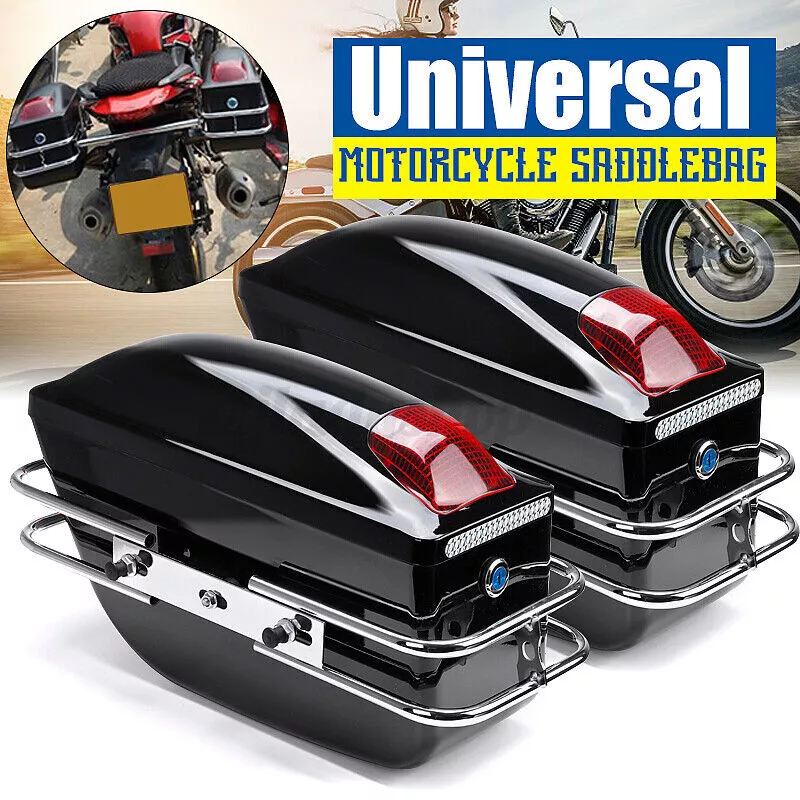 2x Motorcycle Hard Trunk Saddle Bags Side Case Mounting Bracket