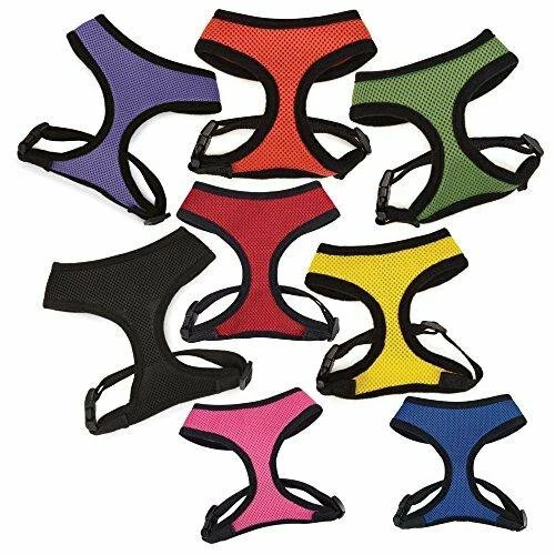 Dog Harness Bulk Packs Anti Pull Colorful Breathable Mesh Chest Plate Control