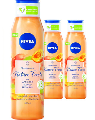NIVEA Nature Fresh Pflegedusche Aprikose, vegane ( 3 x 300 ml )
