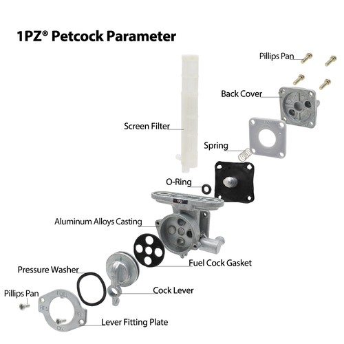 For Suzuki GS300L GS650 GS450L GS550 GS750 GS850G GS1000G Fuel Valve Petcock - Picture 2 of 7