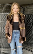 Brown Shearling Leather Jacket