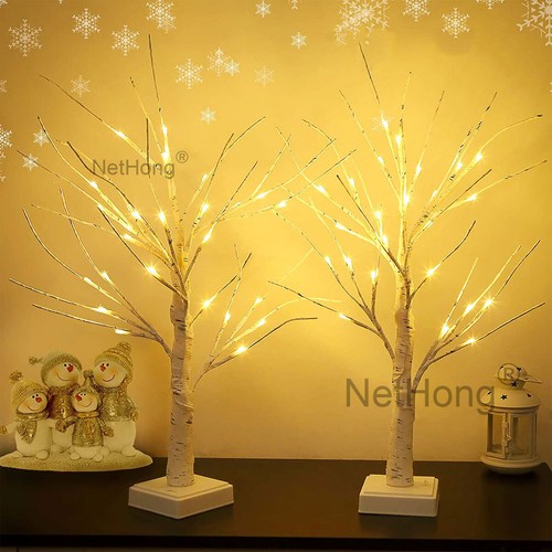Easter Birch Tree LED Light Up Twig Tree Easter Decorations Desk Table Lamp - Picture 3 of 7