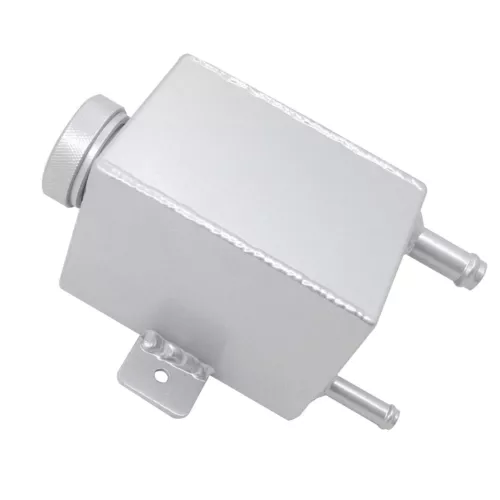 Universal Aluminium power steering reservoir Tank Bottle 750ml With Cap Silver - Picture 2 of 7