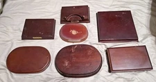 Lot Of 7 Vintage Solid Wood Stand Pedestal For Display Porcelain Jonathon Music