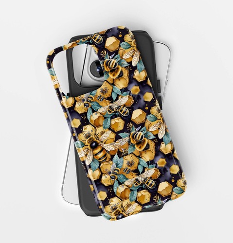 iPhone 16 14 15 11 12 XR Plus Pro Silicone Personalised Case 2 Layer Honey Bee - 第 1/2 張圖片