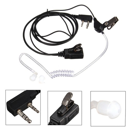 Casque Écouteur Micro Sécurité Radio Talkie Walkie Pro 2 Broches - Zdjęcie 7 z 8