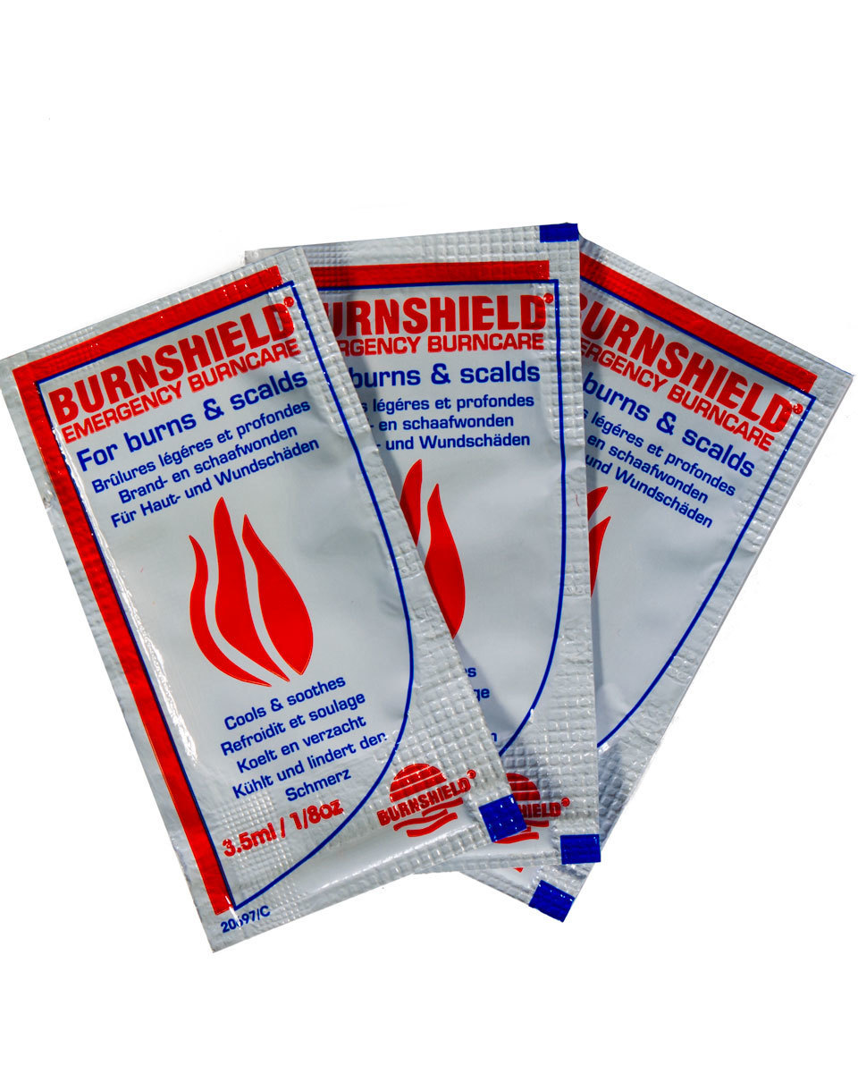 Brunshield Burnshield Burn Blot Hydrogel Gel Sachets 3.5g - Emergency Burns/Scald ...
