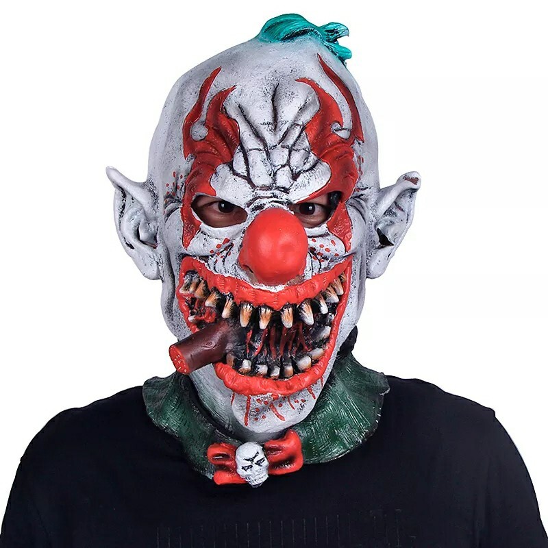 Máscara Payaso Asesino Halloween Disfraz Zombie Horror Cosplay Aterrador
