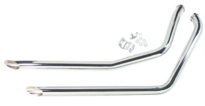 #ad #ad Chrome 1 3 4quot; Slash Cut Drag Pipe Exhaust For 86 06 Harley Softail 90001 $80.37
