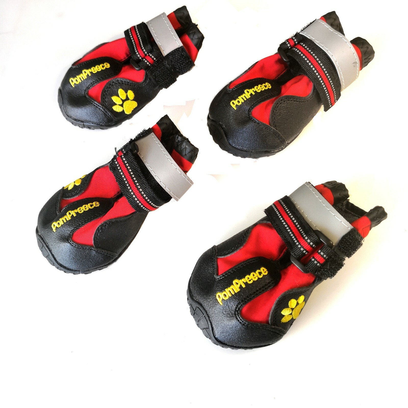 Leather nonslip dog/cat shoes/booties by PomPreece SET OF 4 eBay