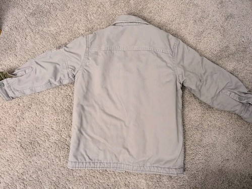 GAP KIDS Gray Field Jacket Coat Pockets Quilted Lining Size XS (4-5) - Picture 2 of 12