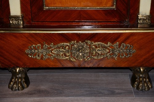 Antique Original Vintage Gilded Bronze Mahogany Sideboard Cabinet Dresser Chest - Picture 18 of 21