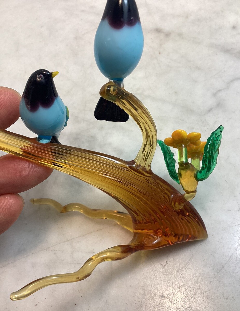 MURANO MORGILLO GLASS ムラノ 金彩ブルー双耳飾り グラス MURANO MORGILLO GLASS ムラノ 金彩ブルー双耳飾り グラス
