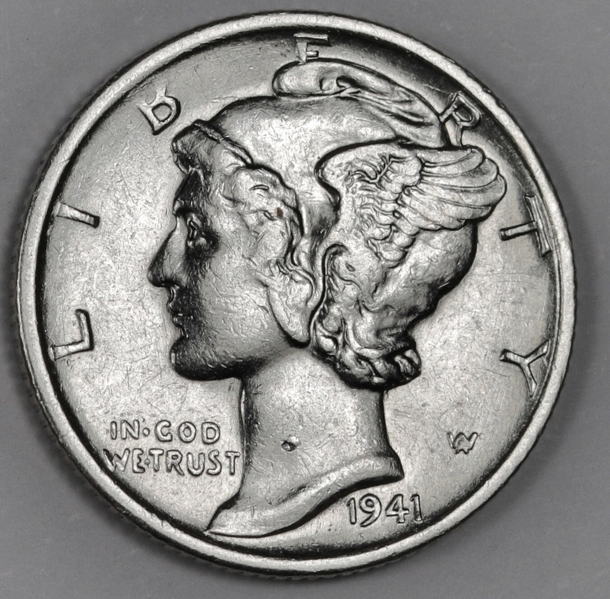 1941-s Mercury Dime. Error. Large 