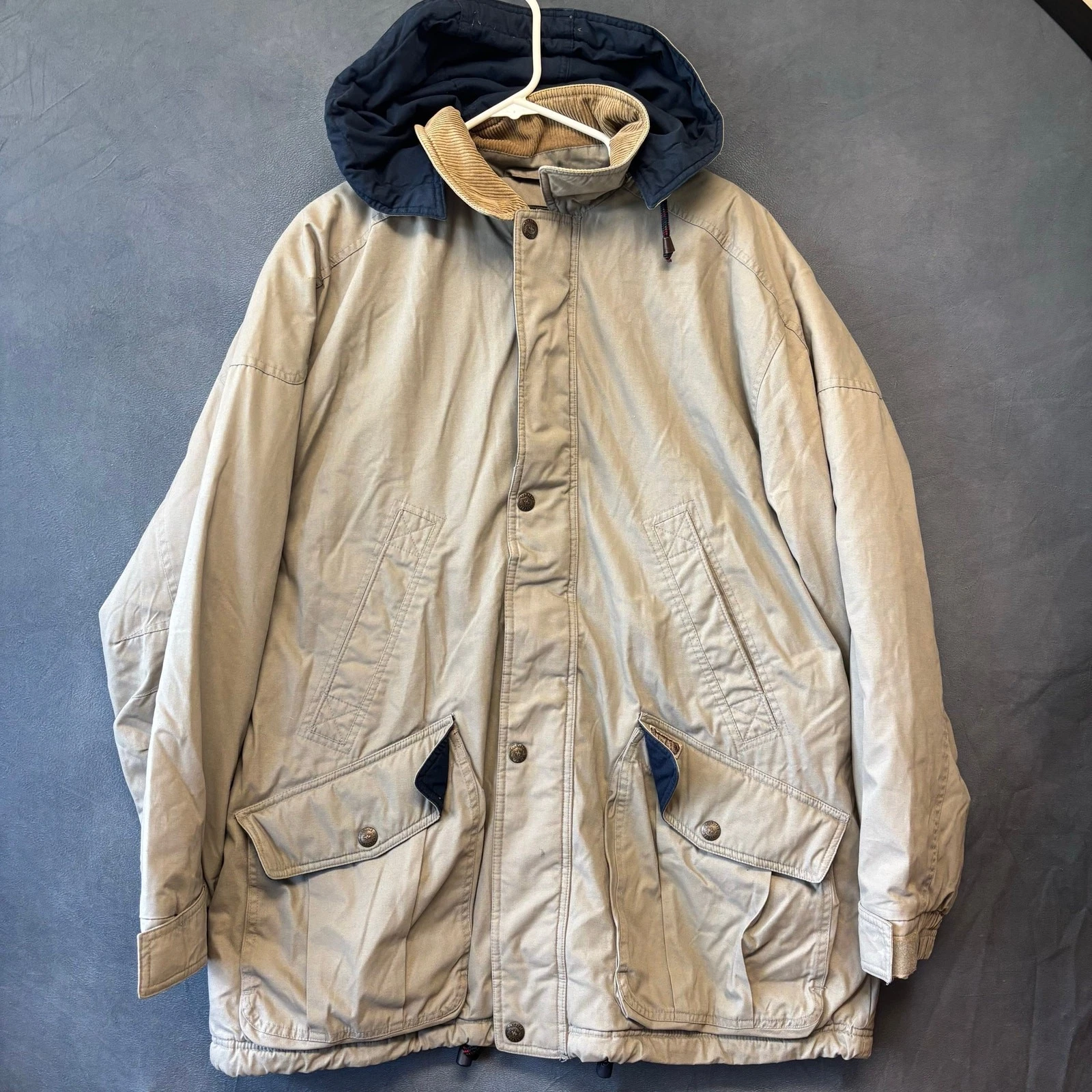 Vintage Pacific Trail Outdoor Barn Coat Jacket Fleece Blanket Lined Hood Chore