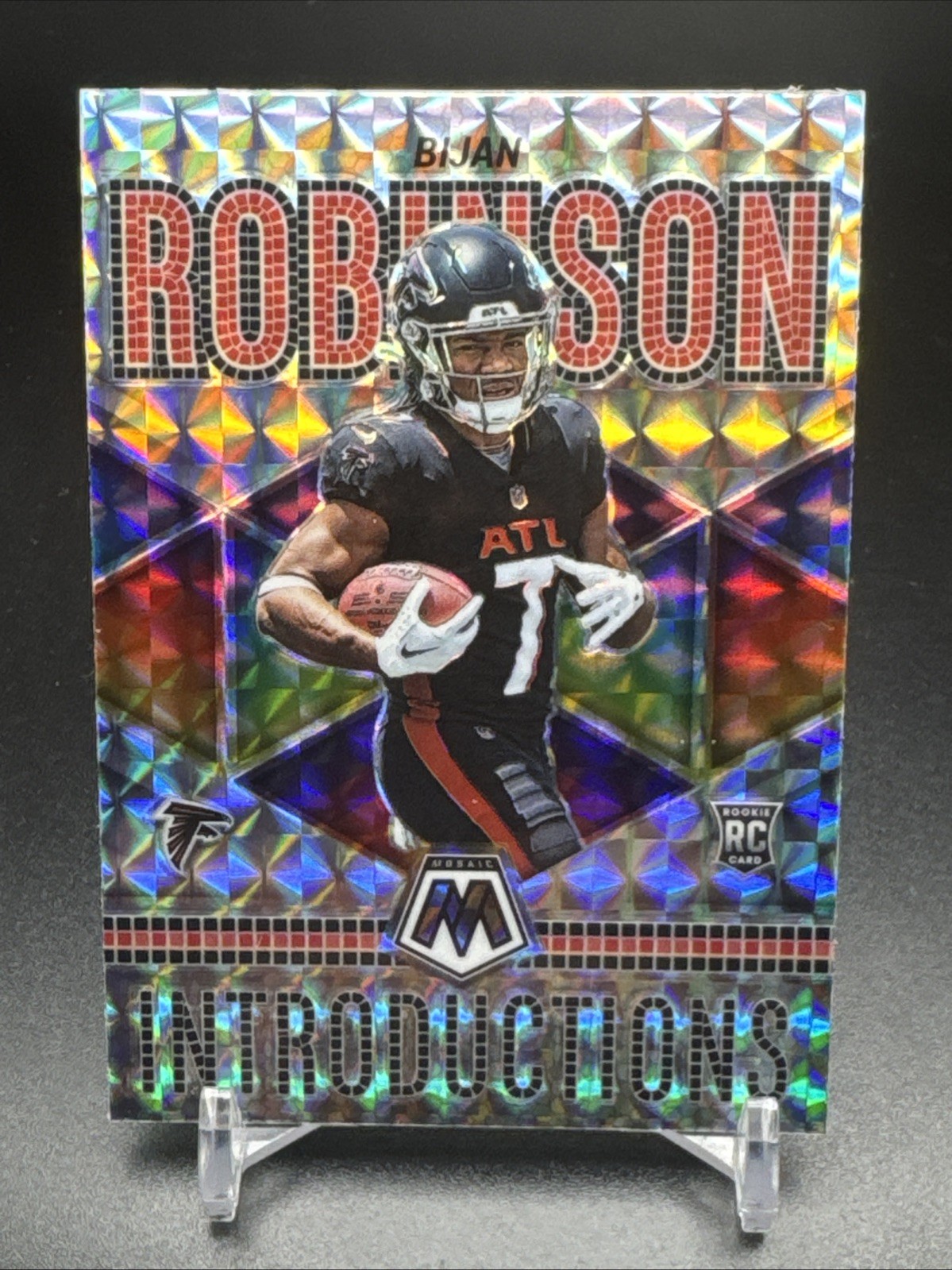 2023 Panini Mosaic Bijan Robinson Introductions Rookie #I-6 Silver Prizm RC