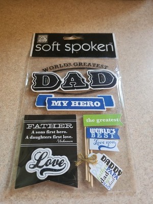 Me & My Big Ideas/Soft Spoken~World's Greatest Dad~Dimensional Stickers