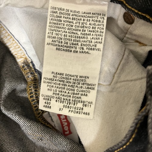 Levi’s 501 XX Jeans Men’s 36x34 (34x31) Y2K Black Button Fly - Picture 9 of 9