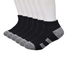 Gap Boys' Core Low Cut Socks, 6-Pack Kids Soft  4-6, True Black