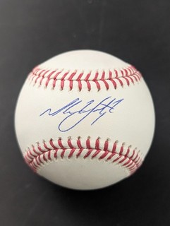 Mike Yastrzemski Giants Orioles Signed OML Baseball AUTO BAS Beckett