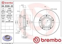 2X Bremsscheibe Brembo 08.E026.20 2 Bremsscheiben Hinterachse Hinten FüR Ford