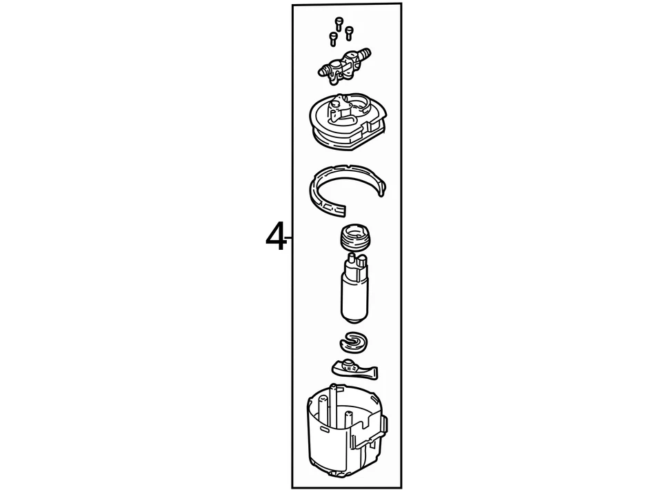 Conjunto de bomba de combustible eléctrica Ford Focus 2001-2002 XSDWL Foto 3 de 3