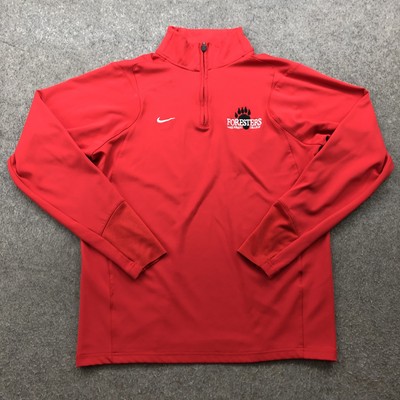 Lake Forest College Foresters Pullover Red Small Mens Fit Dry Nike Quarter Zip