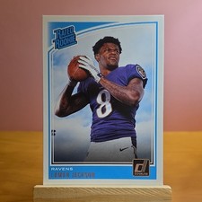 Panini Donruss Rated Rookie Lamar Jackson #317 Ravens NFL Football Card 2018. rookie card picture