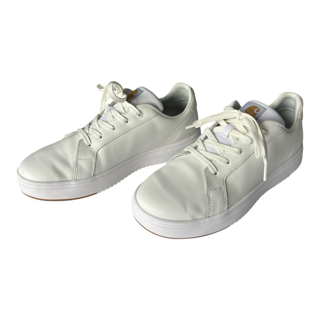 Carhartt Detroit White Leather Soft Toe Casual Sneakers Men’s 9.5 View 2