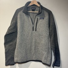 Patagonia Sweater Mens Small Gray Better Sweater 1/4 Zip Fleece Pullover