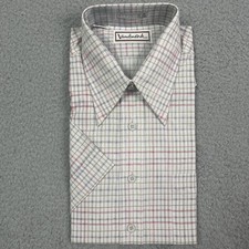Vintage 60s 70s Landmark Button Shirt Mens Disco Club Big Collar Size 16 NOS