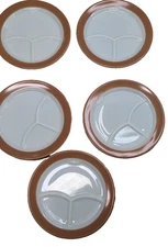 Corning Ware Corelle White Divided Dinner Plate X5