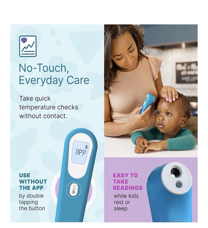 🆕 Kinsa Quick Scan Non-Contact Smart Thermometer Smartphone App 1 Second Readin