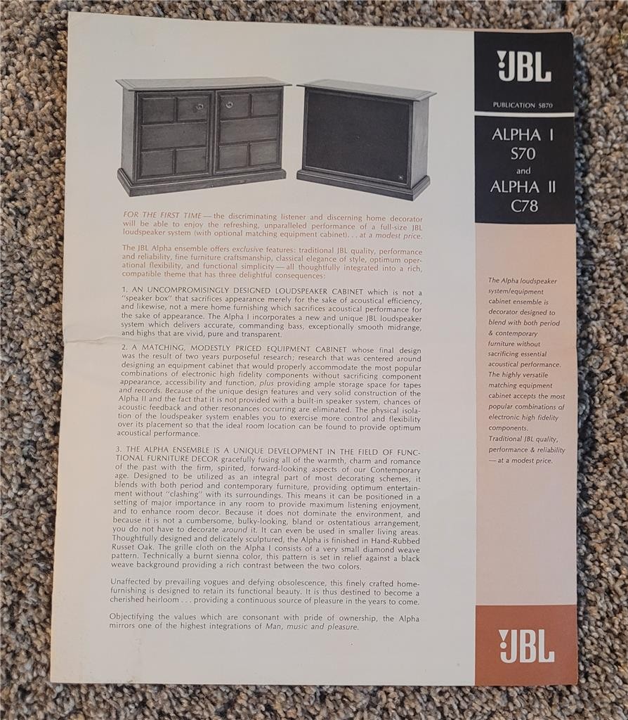 JBL S70 vintage audio equipment - eBay listing photo 3