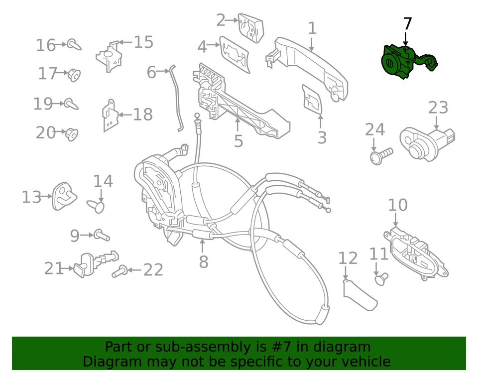 正品日产锁缸 H0601-7Y000 — 第 3/3 张图片