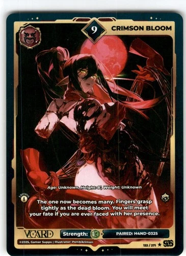 VCard Divine Chaos First Edition  9  Crimson Bloom  Layna Lazar