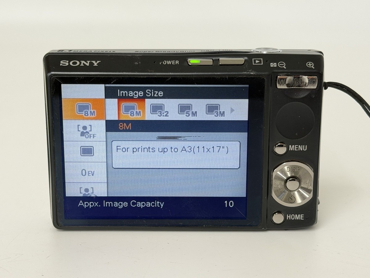 【極美品】SONY Cyber-shot DSC-T100 ブラック　ほぼ新品！ Sony Cyber-shot DSC-T100 Black 8.1MP Digital Camera with Charger