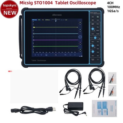 Micsig STO1004 Tablet Digital Oscilloscope 4CH 100MHz 1GSa/s 8'' Touch Screen