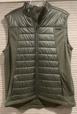 Pearl Izumi Cycling Quilted Vest Full Zip Olive Size XL
