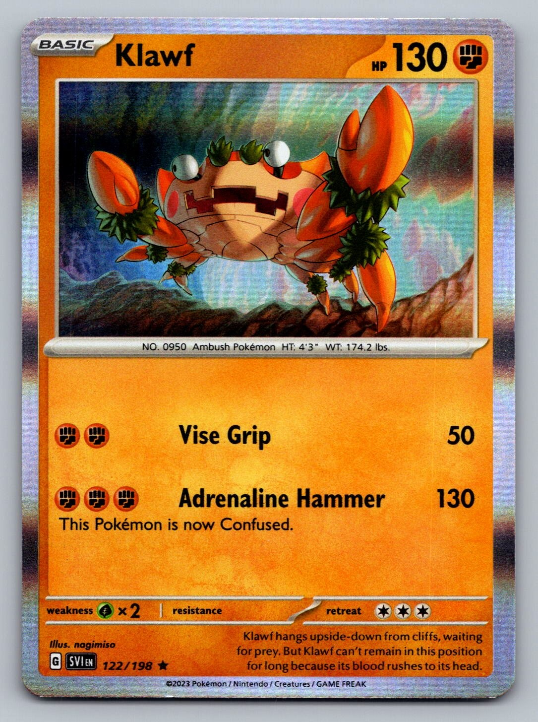 Pokemon TCG SV01: Scarlet & Violet Base Set Klawf 122/198
