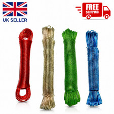 Heavy Duty Clothes Washing Line Steel Core Strong Wire Rope Laundry Dryer 15 25M