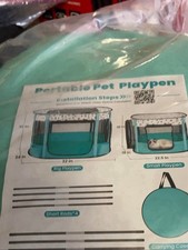 Portable Pet Playpen Green