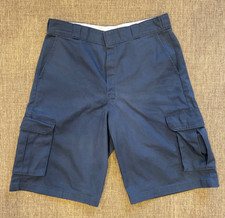 Dickies Men's Cargo Loose Fit Short. 13" Inseam work Navy Blue Waist 36 WR888DN